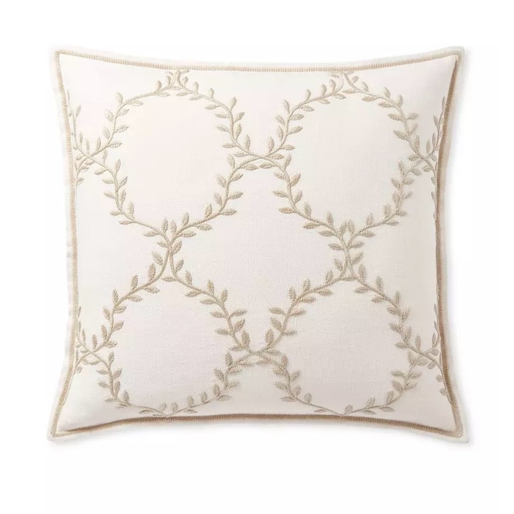 New - Serena and Lily Hathaway Pillow Cover Cream Accent